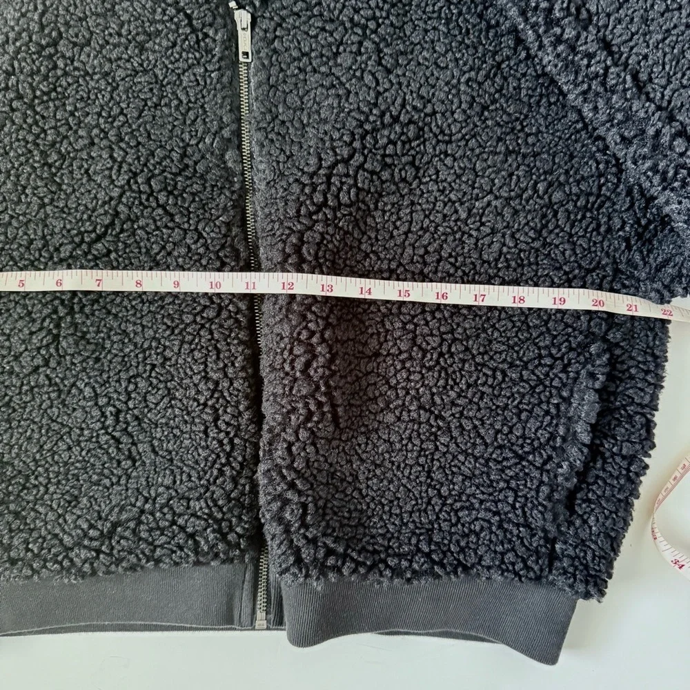 J.Crew Teddy Sherpa Bomber Short Jacket Black Medium NWT